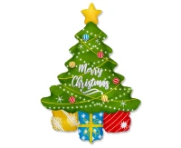 Foil balloon 24" FX - Christmas tree,  unpacked (flat)