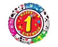 Foil balloon 18" FX Happy Birthday 1, packed
