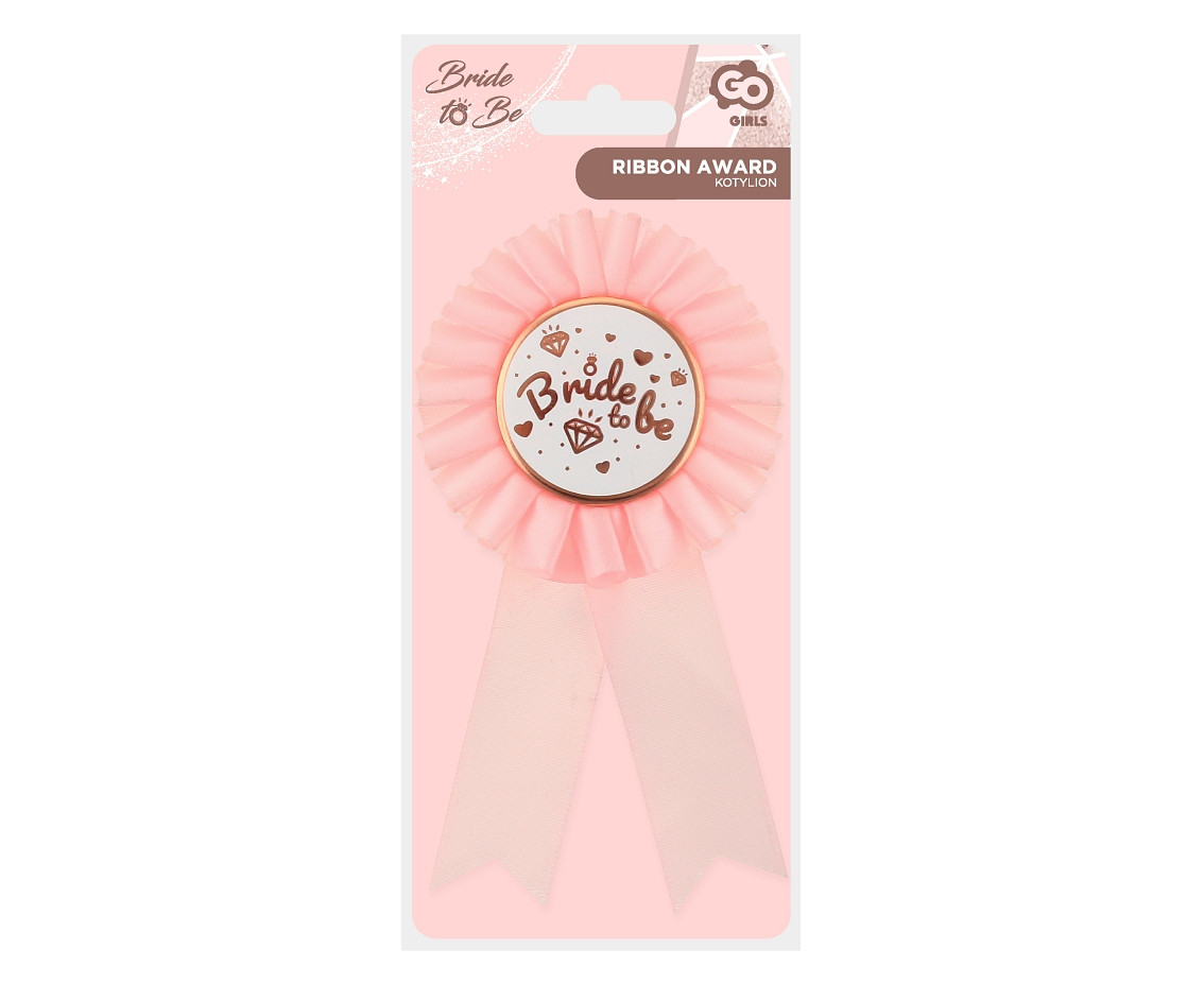 Bride to Be ribbon award, light pink EOL