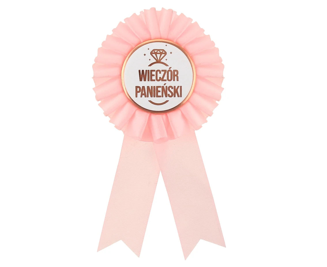 Hen Party ribbon award, light pink EOL