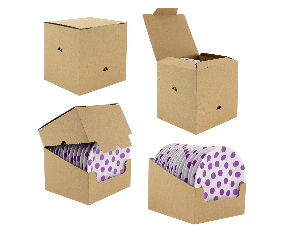 Paper plates Polka Dots, lavender, 18 cm, 6 pcs