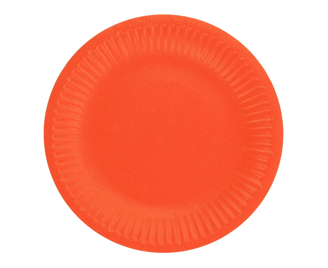 Paper plates Solid colour, red, 18 cm, 6 pcs