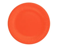 Paper plates Solid colour, red, 18 cm, 6 pcs