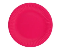 Paper plates Solid colour, magenta, 18 cm, 6 pcs