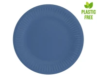 Paper plates Solid colour, dark blue, 18 cm, 6 pcs