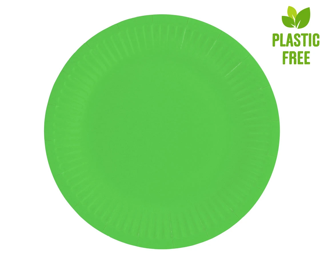 Paper plates Solid colour, pistachio, 18 cm, 6 pcs EOL