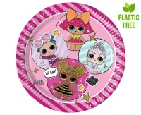 Paper plates LOL Glitterati, next generation, 23 cm, 8 pcs (plastic-free)