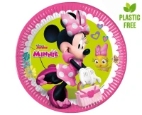 Paper plates Minnie Happy Helpers, next generation, 23 cm, 8 pcs (plastic-free) EOL