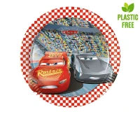 Paper plates Cars 3, next generation, 20 cm, 8 pcs (plastic-free) EOL