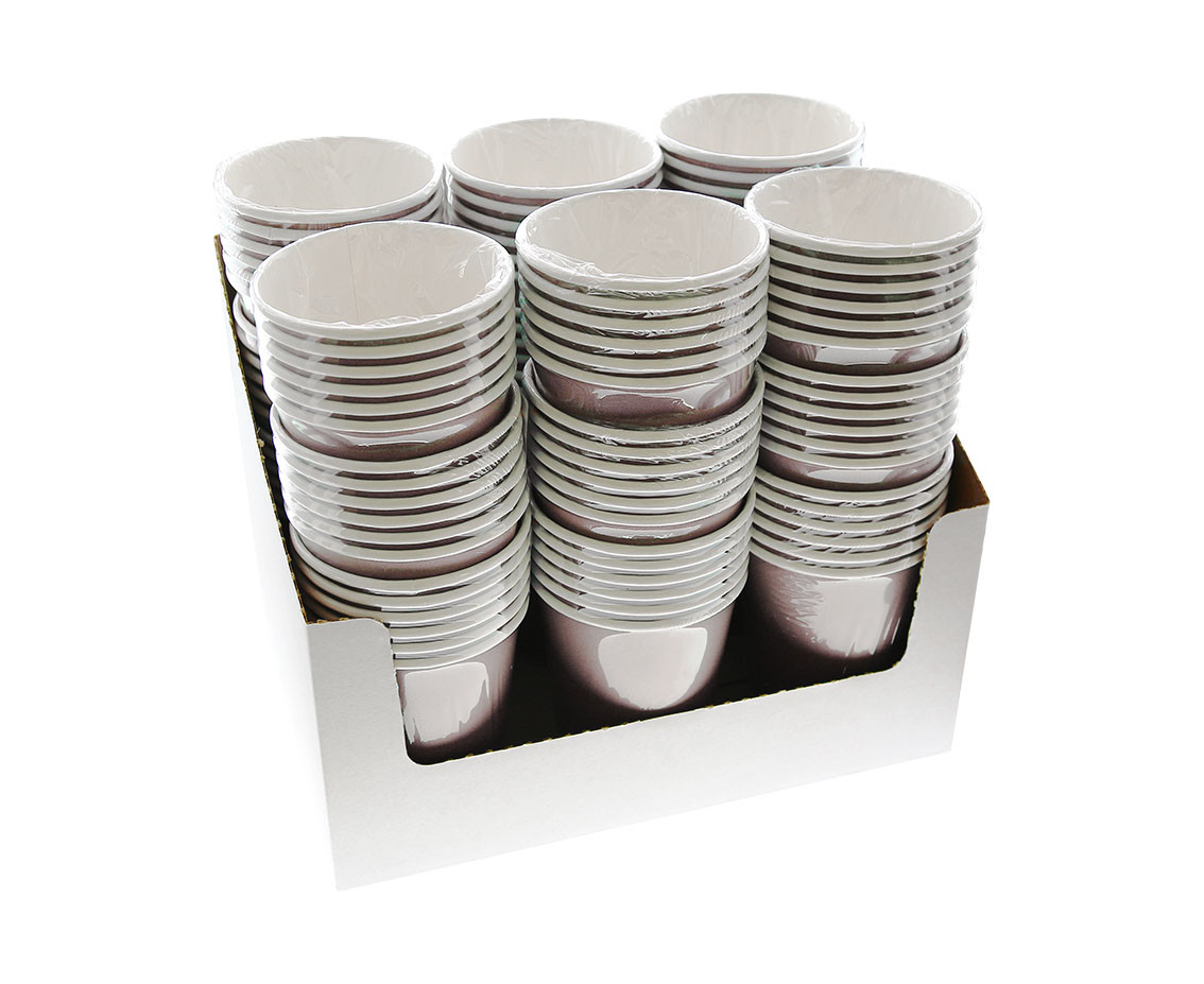 Paper cups Solid colour, light pink, 250 ml, 6 pcs