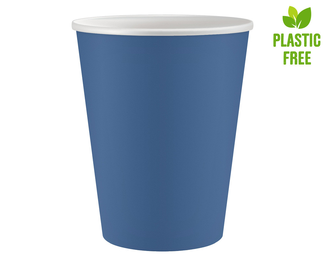 Paper cups Solid colour, dark blue, 250 ml, 6 pcs