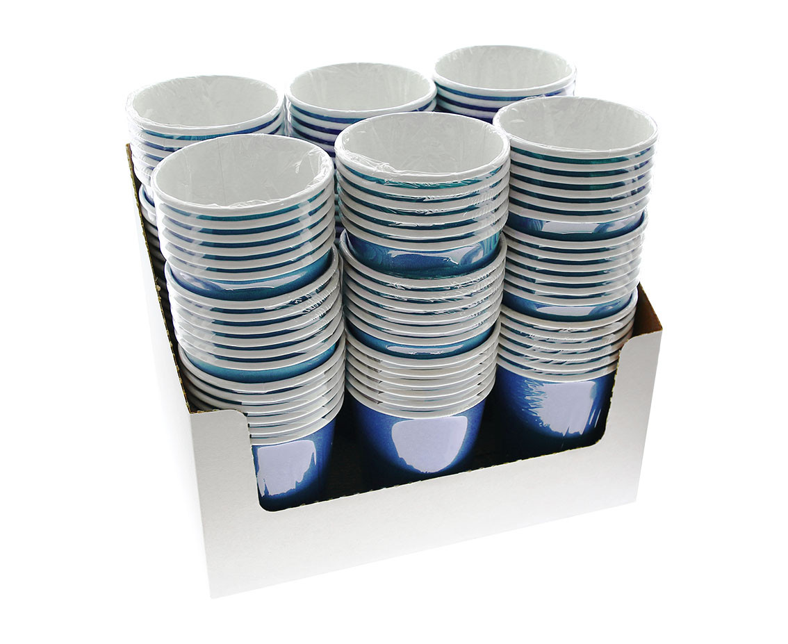 Paper cups Solid colour, dark blue, 250 ml, 6 pcs