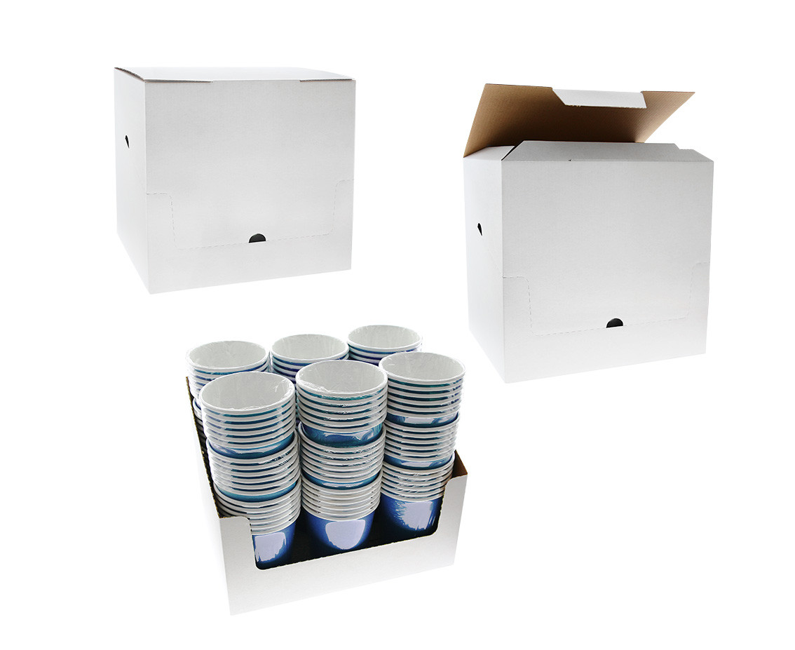 Paper cups Solid colour, dark blue, 250 ml, 6 pcs