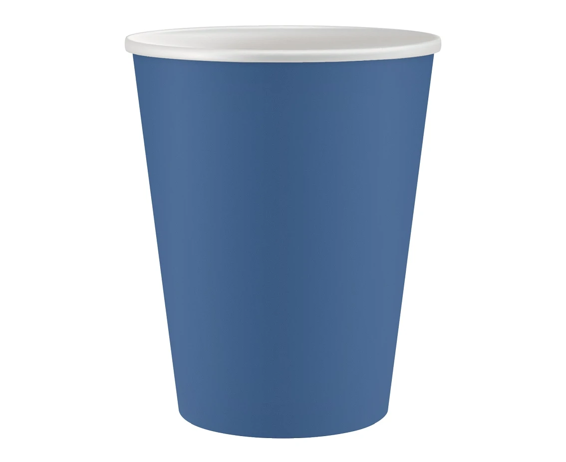 Paper cups Solid colour, dark blue, 250 ml, 6 pcs