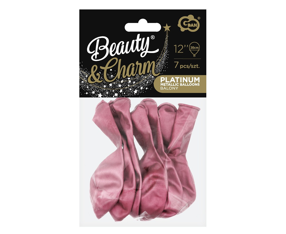 Balloons B&C 12", platinum light pink, 7pcs