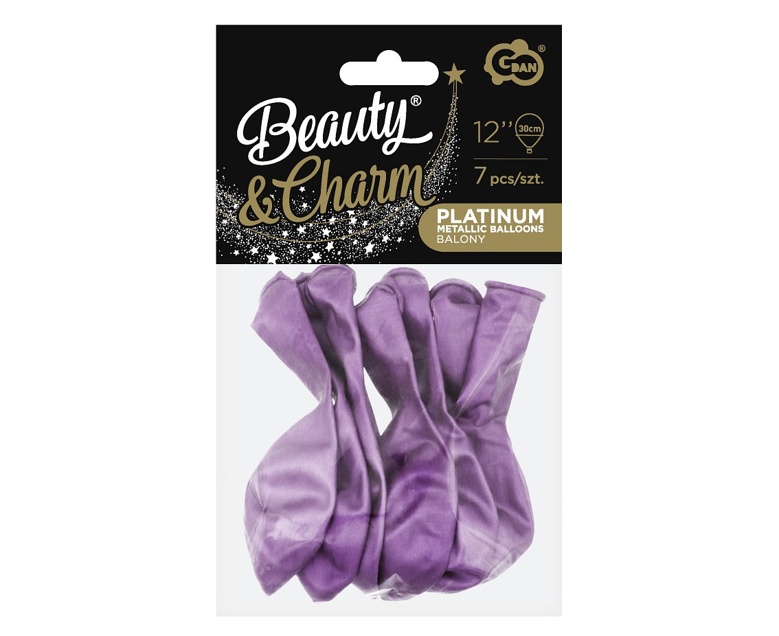 Balloons B&C 12", light purple platinum, 7pcs