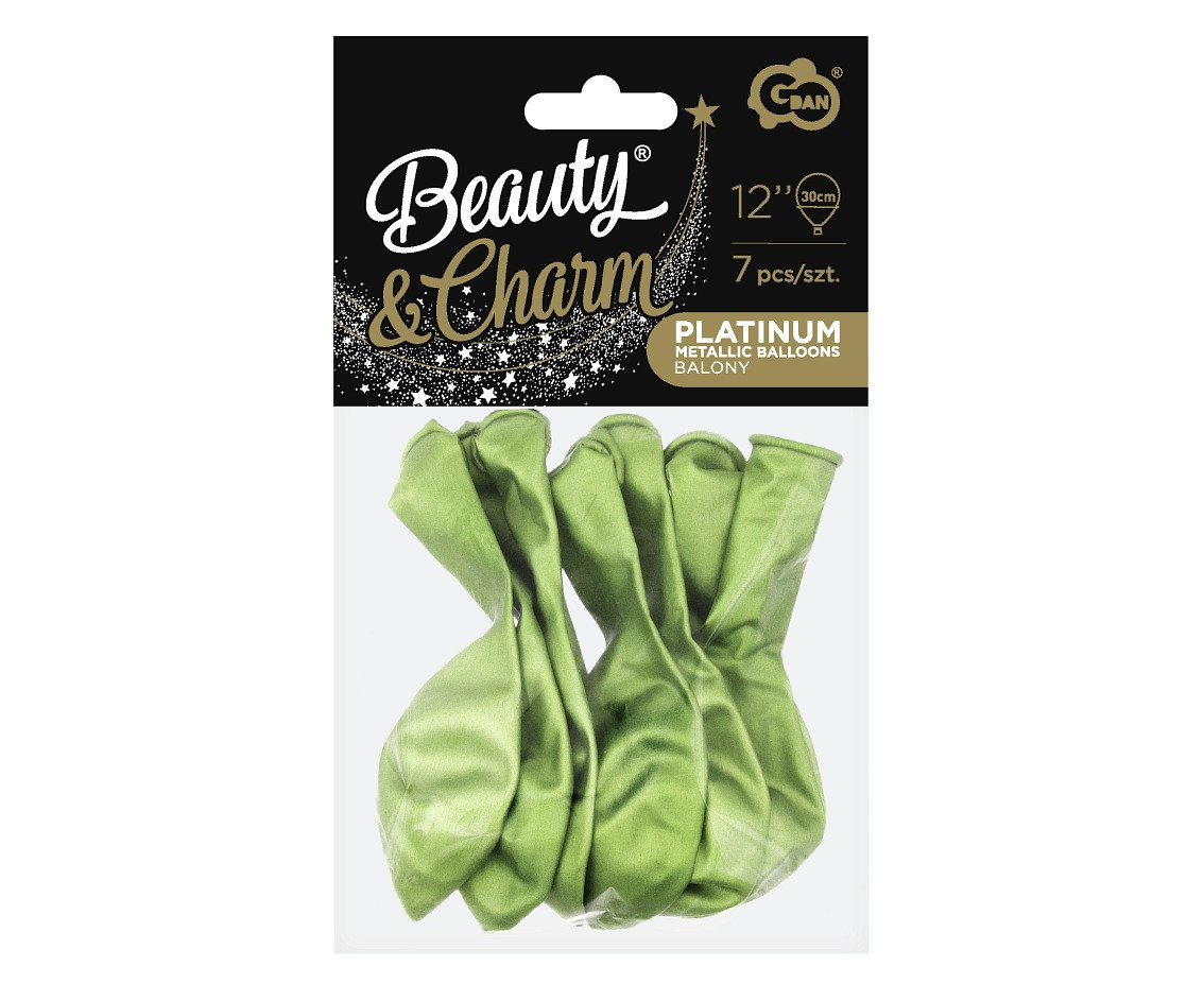 Balloons B&C 12", platinum olive, 7pcs