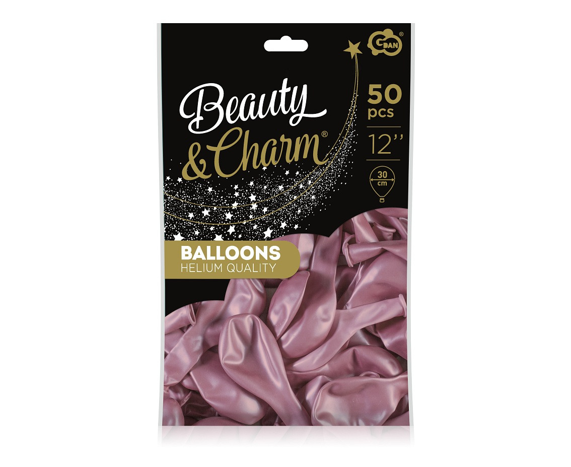 Balloons B&C 12", metallic light pink, 50pcs