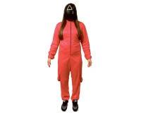 Role-play set Game of Colours, Red - Triangle (jumpsuit with hood, belt, mask), size 38