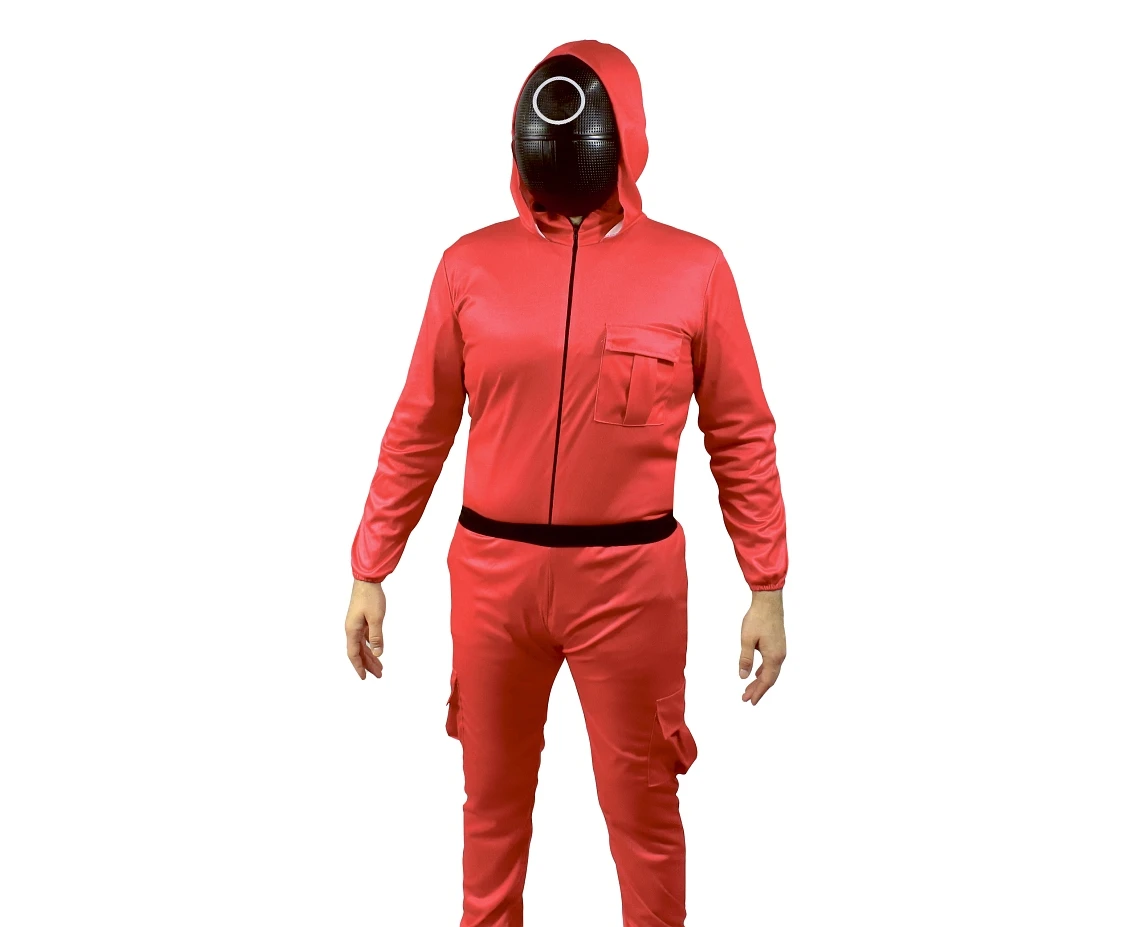Role-play set Game of Colors, Red - (jumpsuit with hood, belt, mask), size 56