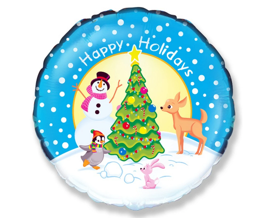 Foil balloon XMas Tree (RND), packed, FX, 18"