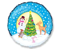 Foil balloon XMas Tree (RND), packed, FX, 18"