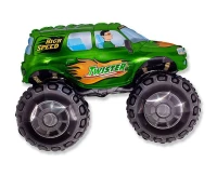 Foil balloon Twister Car (green),packed, FX, 24" EOL
