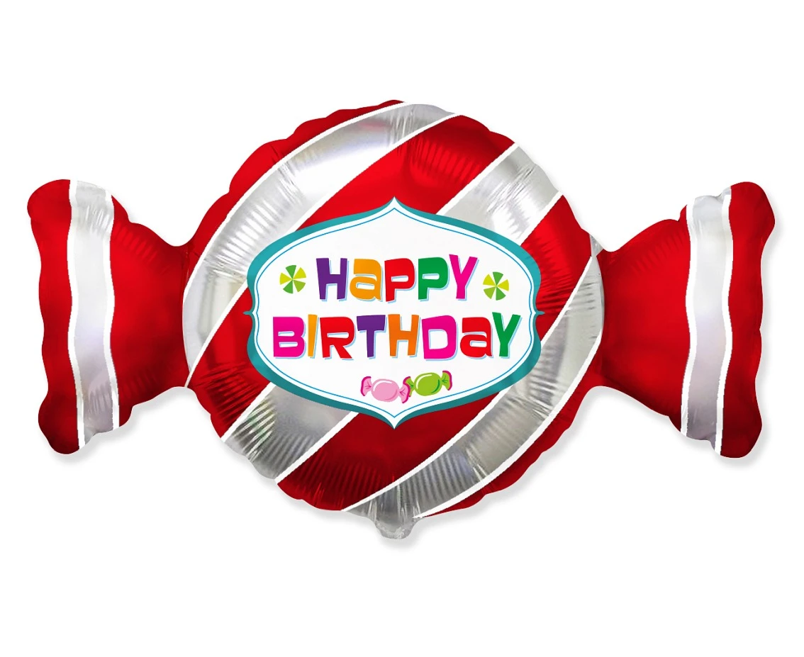 Foil balloon Sweet Candy, red, packed, FX, 24" EOL