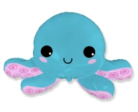 Foil balloon Happy Octopus, packed, FX, 24"