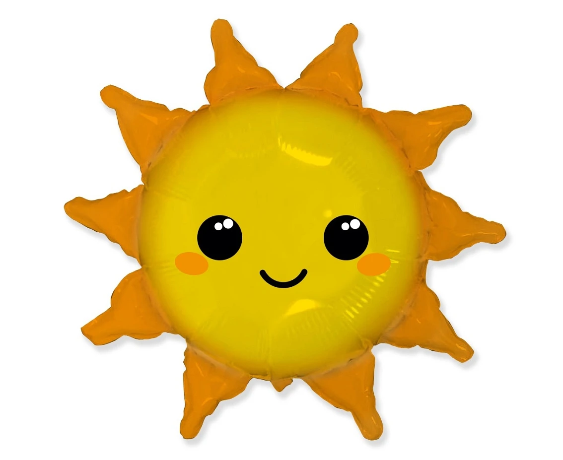 Foil balloon Sun, packed, FX, 24"