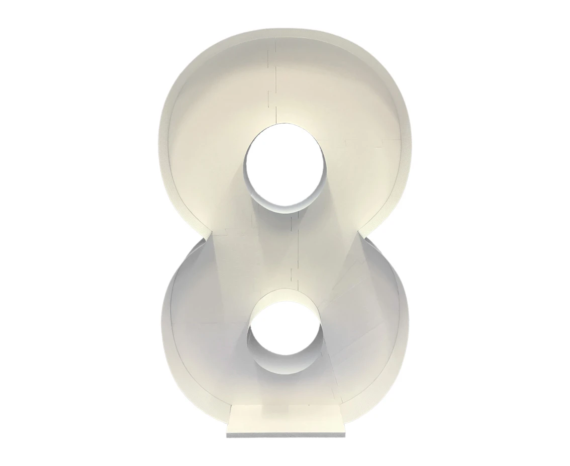 Mosaic balloon template - Digit 8