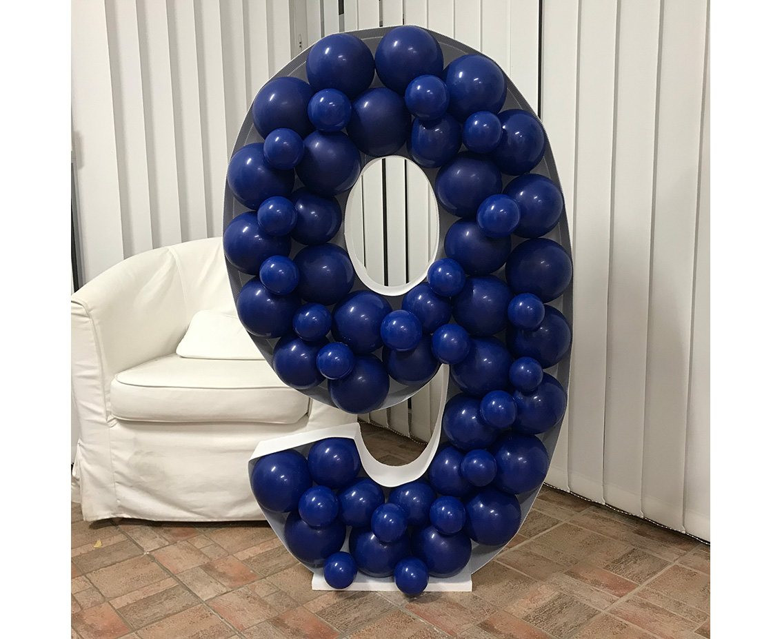 Mosaic balloon template - Digit 9 EOL