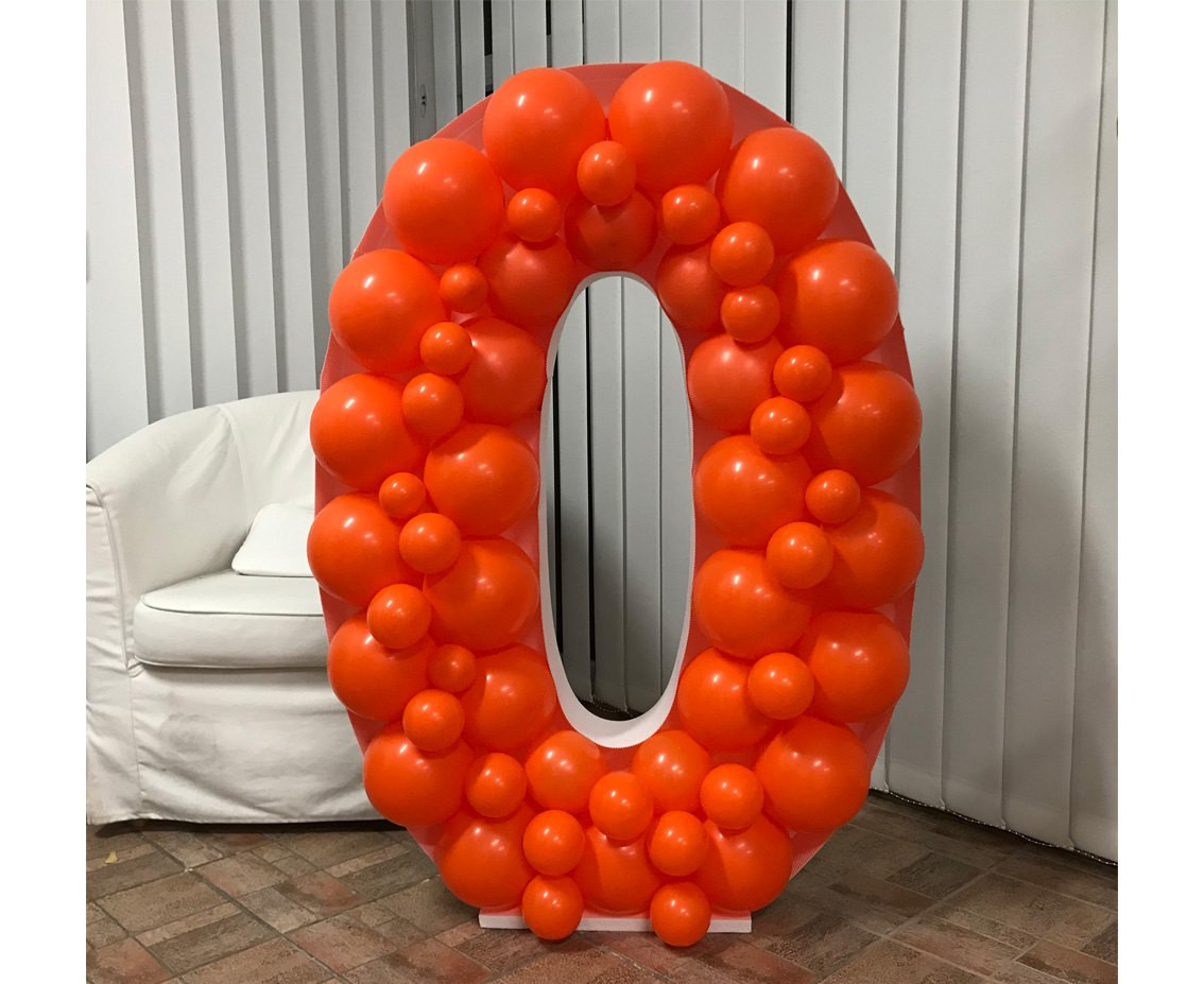 Mosaic balloon template - Digit 0 EOL
