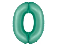 Foil balloon Smart, digit 0, mat mint, 76 cm EOL