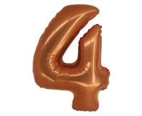 Foil balloon Smart, digit 4, copper, 76 cm EOL