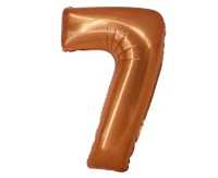 Foil balloon Smart, digit 7, copper, 76 cm EOL
