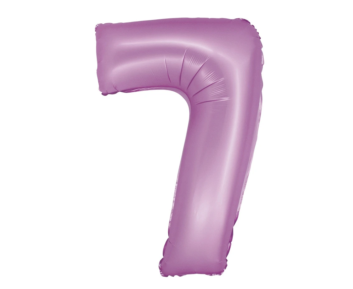 Foil balloon Smart, digit 7, mat lavender, 76 cm EOL