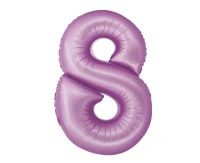 Foil balloon Smart, digit 8, mat lavender, 76 cm EOL