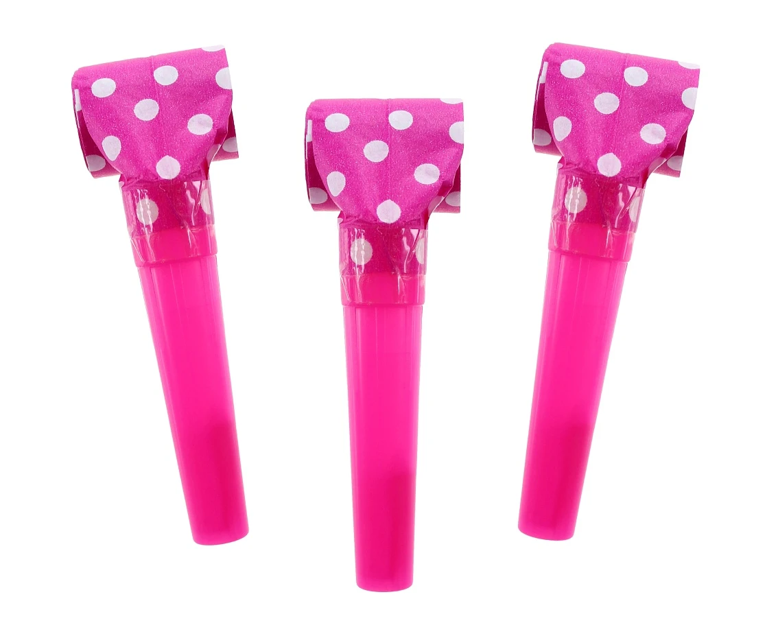Paper blowouts Polka Dots, magenta / 100 pcs