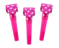 Paper blowouts Polka Dots, magenta / 100 pcs