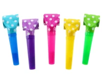 Paper blowouts Polka Dots, assorted colours, 100 pcs