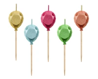 Pick candles Balloons, metallic, 5 pcs EOL