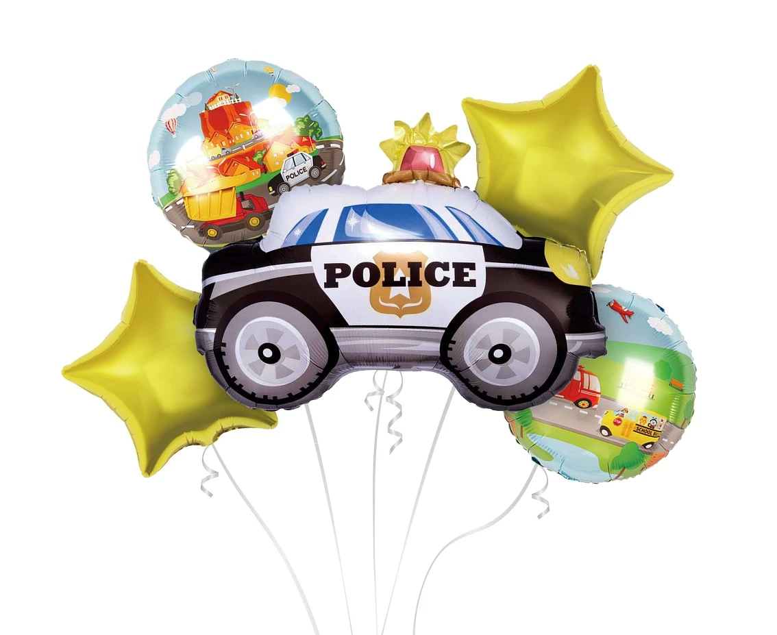 Foil balloon - Police set, 5 pcs EOL