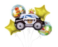 Foil balloon - Police set, 5 pcs EOL