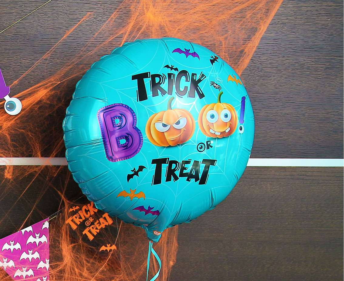 Foil balloon BOO! (Trick or Treat), 18" EOL