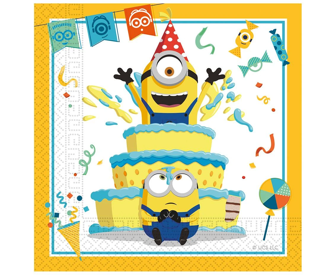 Paper napkins Minions The Rise of Gru, 33 x 33 cm, 20 pcs