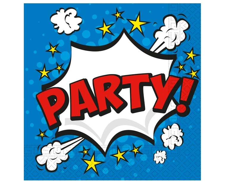 Paper napkins Boom Party, size 33 x 33 cm, 20 pcs EOL