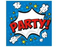 Paper napkins Boom Party, size 33 x 33 cm, 20 pcs EOL