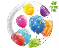 Paper plates Sparkling Balloons, next generation, 23 cm, 8 pcs (plastic-free)
