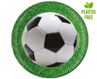 Paper plates Football Party, next generation, 23 cm, 8 pcs (plastic-free) EOL